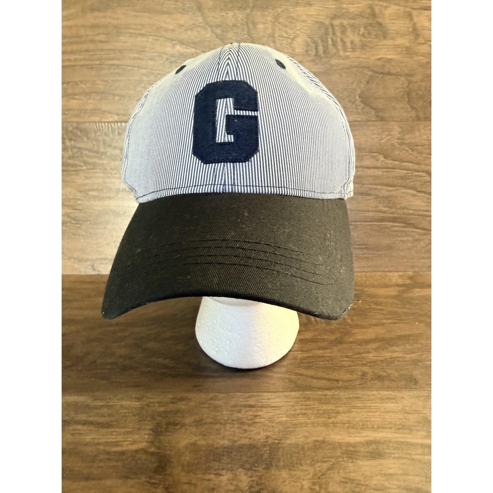Gap Hat Cap Snap Back One Size Blue Black Stripe Twill Embroidered Mens Baseball